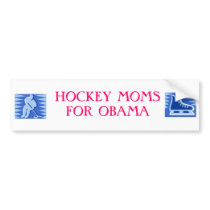HOCKEY MOMS FOR OBAMA bumper stickers