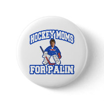 Hockey Moms for Palin Pinback Buttons