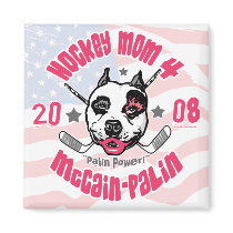 Hockey Moms Pit Bull Lipstick 2 magnets