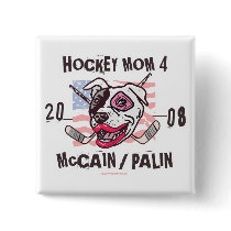 Hockey Moms Pit Bull Lipstick Buttons