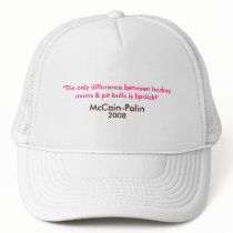 Hockey moms, Pit Bulls & Lipstick McCain-Palin Hat