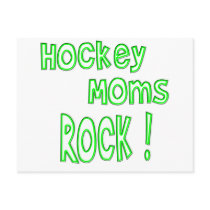 Hockey Moms Rock ! (green) Postcard
