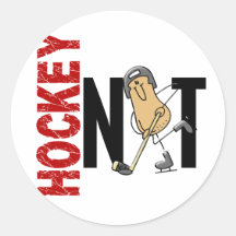 Hockey Nut 1 Round Sticker