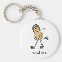 Hockey Nut T-shirts and Gifts Key Chain