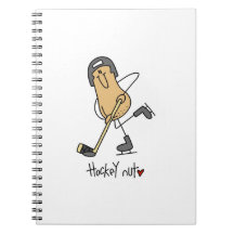 Hockey Nut T-shirts and Gifts Spiral Note Book