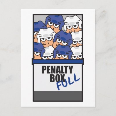 Hockey Penalty Box Full Post Cards