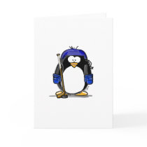 Hockey Penguin - Blue cards by penguinality Hockey Penguin - Blue cards