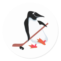 Hockey penguin sticker