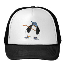 Hockey Penguin Trucker Hat