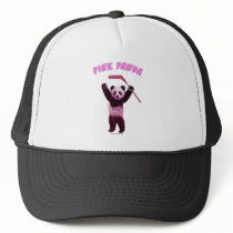 Hockey Pink Panda Bear Mesh Hats