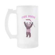 Hockey Pink Panda Bear Coffee Mugs