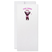 Hockey Pink Panda Bear Rack Card Template