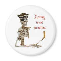 Hockey Pirate Not An Option Fridge Magnets