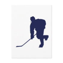 Hockey_Player_Blue Postcard