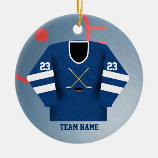 Hockey Player Jersey Ornament Zazzle