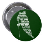 Hockey Player Text Art Button