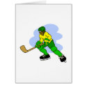 Hockey Player yellow green