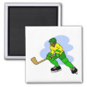 Hockey Player yellow green
