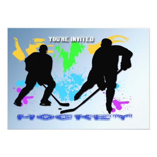 Hockey Players Invitation (front side)