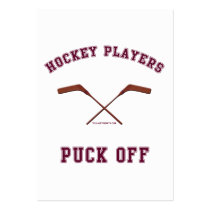 Hockey Players Puck Off Business Card Templates