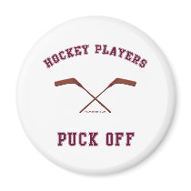Hockey Players Puck Off Fridge Magnet