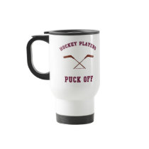 Hockey Players Puck Off Coffee Mugs