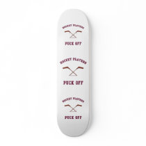 Hockey Players Puck Off Skateboards