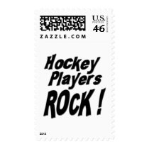 Hockey Players Rock ! postage by TShirtDotCom Hockey Players Rock ! postage
