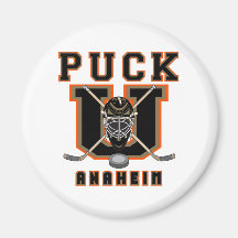 Hockey Puck Anaheim Refrigerator Magnets