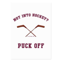 Hockey Puck Off Business Cards