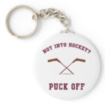Hockey Puck Off Key Chains