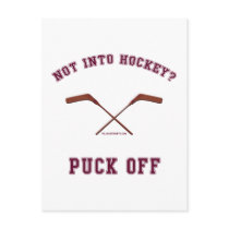 Hockey Puck Off Postcards