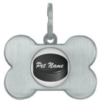 Hockey Puck Pet Name Template Pet Tag