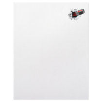 hockey puck ripping through personalized letterhead