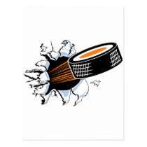 Hockey Puck Smash postcards