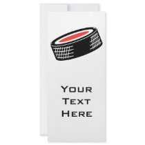 hockey puck vector design custom rack cards