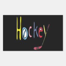 Hockey Rectangle Stickers