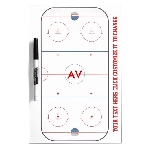 Hockey Rink White Board Dry Erase White Board Zazzle