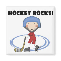 Hockey Rocks T-shirts and Gifts Magnets