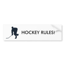 HOCKEY RULES! bumper stickers by Drop_The_Puck HOCKEY RULES! bumper stickers