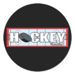 Hockey Rules Round Sticker
