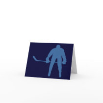 Hockey Silhouette Note Cards