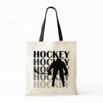 Hockey Silhouette T-shirts and Gifts Tote Bags