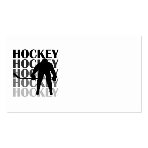 Hockey Silhouette T-shirts and Gifts Business Card (back side)