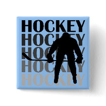 Hockey Silhouette T-shirts and Gifts Pin