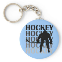 Hockey Silhouette T-shirts and Gifts Keychain