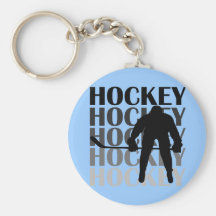 Hockey Silhouette T-shirts and Gifts Keychain