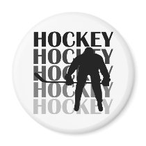 Hockey Silhouette T-shirts and Gifts magnets by sport_shop Hockey Silhouette T-shirts and Gifts magnets