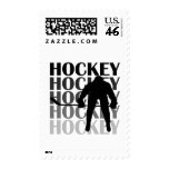 Hockey Silhouette T-shirts and Gifts Postage Stamp