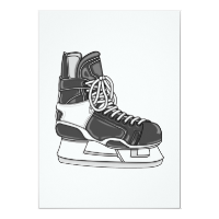 Hockey Skate Custom Invitation